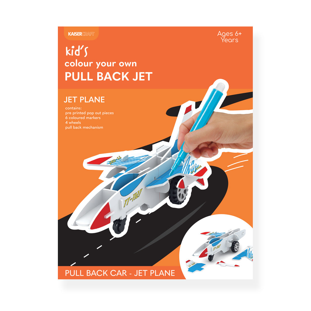 Kaiser Creative Club - Kids CYO Pull-Back Car - JET PLANE